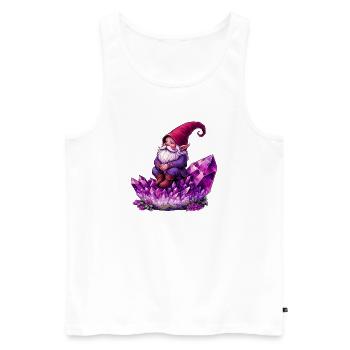 Gnom - Männer Premium Bio Tank Top - Weiß - Vorne - AI Model Male 178 light (178cm)