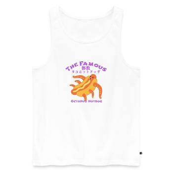 Le célèbre hot-dog Tokyo TAKO - Débardeur bio Premium Homme - blanc - Devant - Michal (187cm)