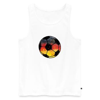 Football Allemagne - noir rouge or - Débardeur bio Premium Homme - blanc - Devant - Michal (187cm)