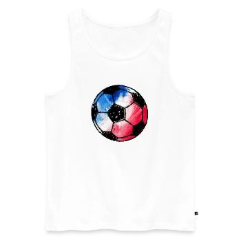 Football France - bleu blanc rouge - Débardeur bio Premium Homme - blanc - Devant - AI Model Male 178 light (178cm)