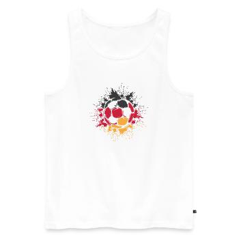 Soccer Color Explosion Germany Soccer Game - Men's Premium Organic Tank Top - white - Front - Michal (187cm)