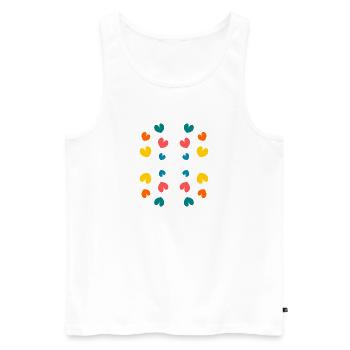 GELIEBTE. VIELEN DANK. DANKE HERRIN - Männer Premium Bio Tank Top - Weiß - Vorne - Michal (187cm)