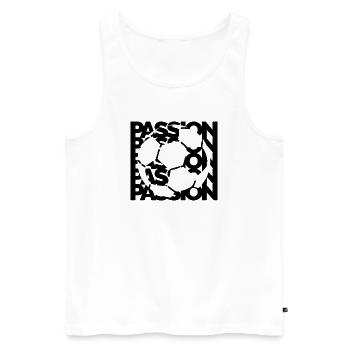 Icône du logo Passion Soccer Passion Soccer - Débardeur bio Premium Homme - blanc - Devant - AI Model Male 178 light (178cm)