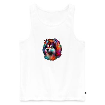 Malamute Faros - Männer Premium Bio Tank Top - Weiß - Vorne - AI Model Male 178 light (178cm)