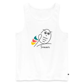 FEIERTAG. FROHE FEIERTAGE. GELIEBTE. MEISTER. LEHRER - Männer Premium Bio Tank Top - Weiß - Vorne - AI Model Male 178 light (178cm)