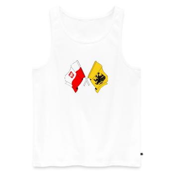 Flag Poland, Pomerania - Men's Premium Organic Tank Top - white - Front - Michal (187cm)