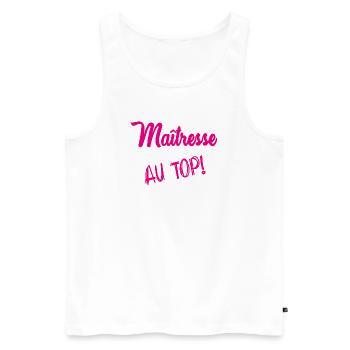 GELIEBTE. VIELEN DANK. DANKE HERRIN - Männer Premium Bio Tank Top - Weiß - Vorne - Michal (187cm)