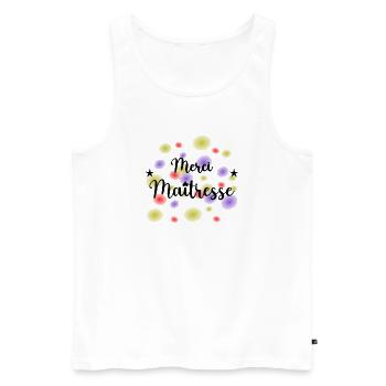 MISTRESS. THANK YOU. THANK YOU MISTRESS. GIFT - Men's Premium Organic Tank Top - white - Front - Michal (187cm)