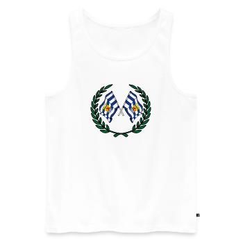 Flaggen Provinz Zeeland Lorbeerkranz - Männer Premium Bio Tank Top - Weiß - Vorne - AI Model Male 178 light (178cm)