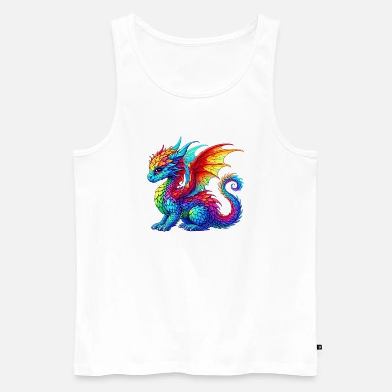 Drache - Männer Premium Bio Tank Top - Weiß