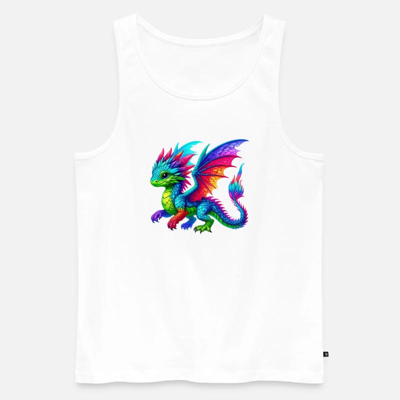Drache - Männer Premium Bio Tank Top - Weiß
