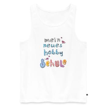 School School Child - Men's Premium Organic Tank Top - white - Front - Michal (187cm)