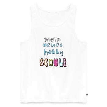 Écolier Enfant - Débardeur bio Premium Homme - blanc - Devant - Michal (187cm)