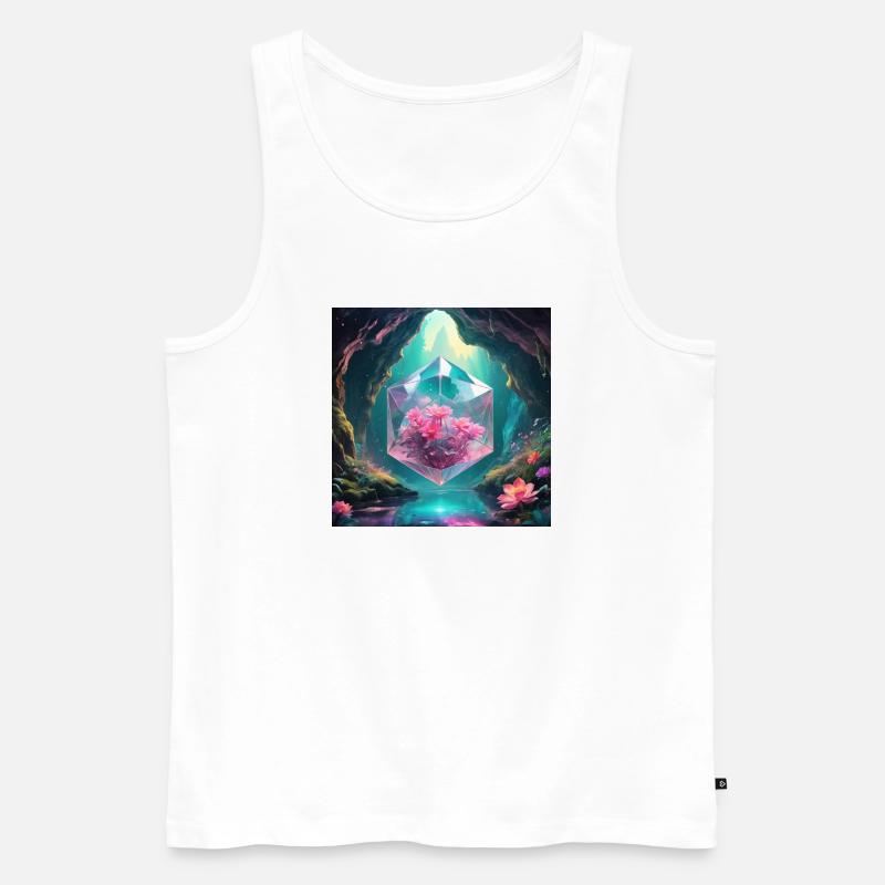 Magic Cave - Männer Premium Bio Tank Top - Weiß
