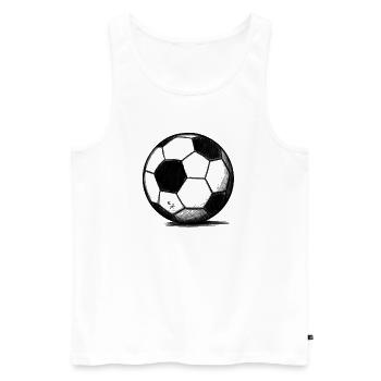 Football classique - Débardeur bio Premium Homme - blanc - Devant - Michal (187cm)