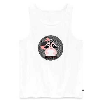 ALLES GUTE ZUM GEBURTSTAG. ALLES GUTE ZUM GEBURTSTAG. JAHRESTAG. - Männer Premium Bio Tank Top - Weiß - Vorne - Michal (187cm)