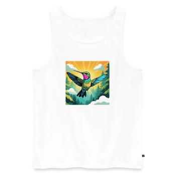 Colibri - Débardeur bio Premium Homme - blanc - Devant - Michal (187cm)