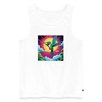 Hummingbird - Männer Premium Bio Tank Top - Weiß - Vorne - Michal (187cm)