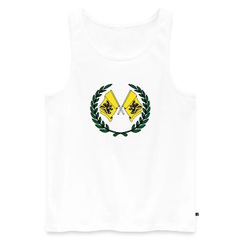 Flaggen Provinz Flandern Belgien Lorbeerkranz - Männer Premium Bio Tank Top - Weiß - Vorne - AI Model Male 178 light (178cm)