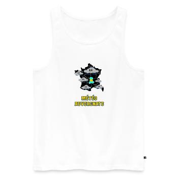 Wetter in der Auvergne - Männer Premium Bio Tank Top - Weiß - Vorne - AI Model Male 178 light (178cm)