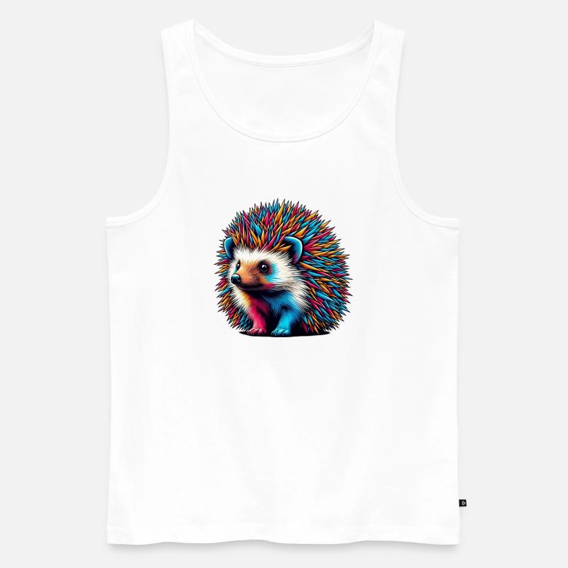 Igel - Männer Premium Bio Tank Top - Weiß