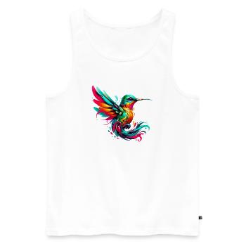 Colibri - Débardeur bio Premium Homme - blanc - Devant - Michal (187cm)