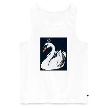 Cygne - Débardeur bio Premium Homme - blanc - Devant - AI Model Male 178 light (178cm)