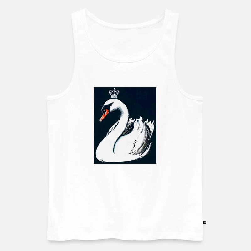 Schwan - Männer Premium Bio Tank Top - Weiß