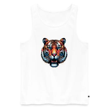 Tigre - Débardeur bio Premium Homme - blanc - Devant - Michal (187cm)