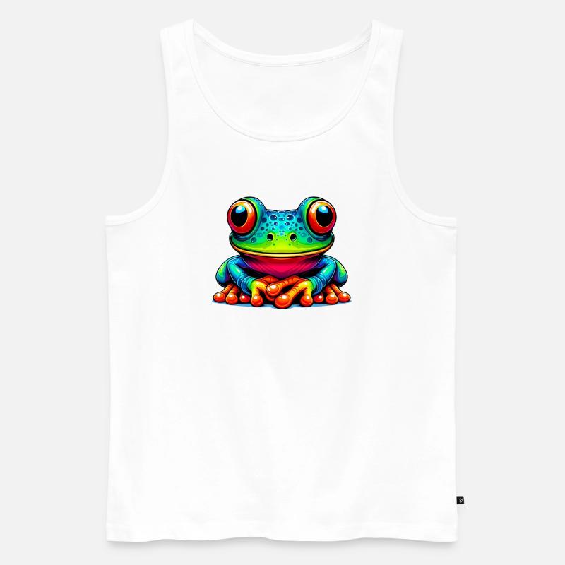 Frosch - Männer Premium Bio Tank Top - Weiß