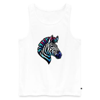 Zèbre - Débardeur bio Premium Homme - blanc - Devant - Michal (187cm)
