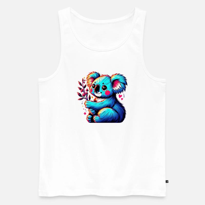 Koala - Männer Premium Bio Tank Top - Weiß