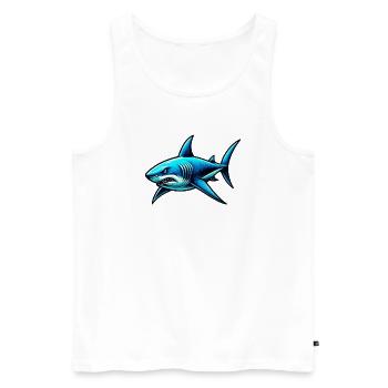 Shark - Men's Premium Organic Tank Top - white - Front - Michal (187cm)