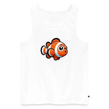 Poisson-clown - Débardeur bio Premium Homme - blanc - Devant - Michal (187cm)