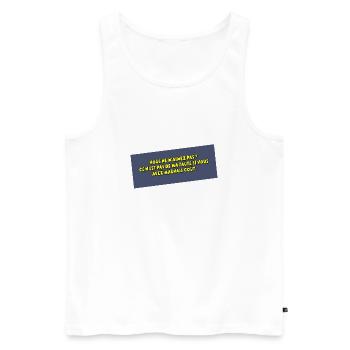 C'est pas ma faute si vous avez mauvais goût - Débardeur bio Premium Homme - blanc - Devant - AI Model Male 178 light (178cm)