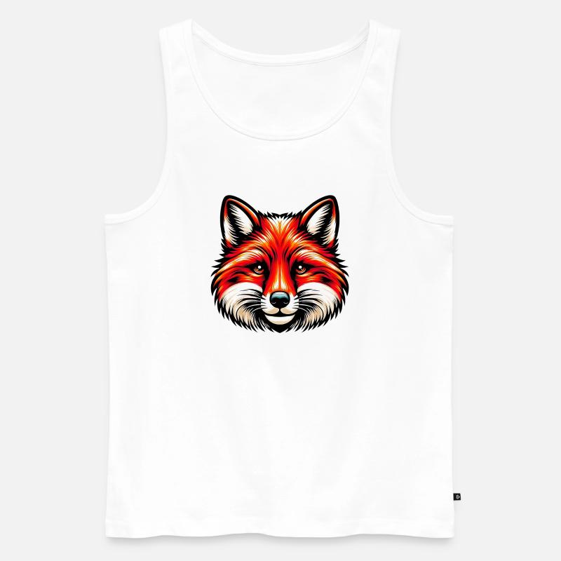 Fuchs - Männer Premium Bio Tank Top - Weiß