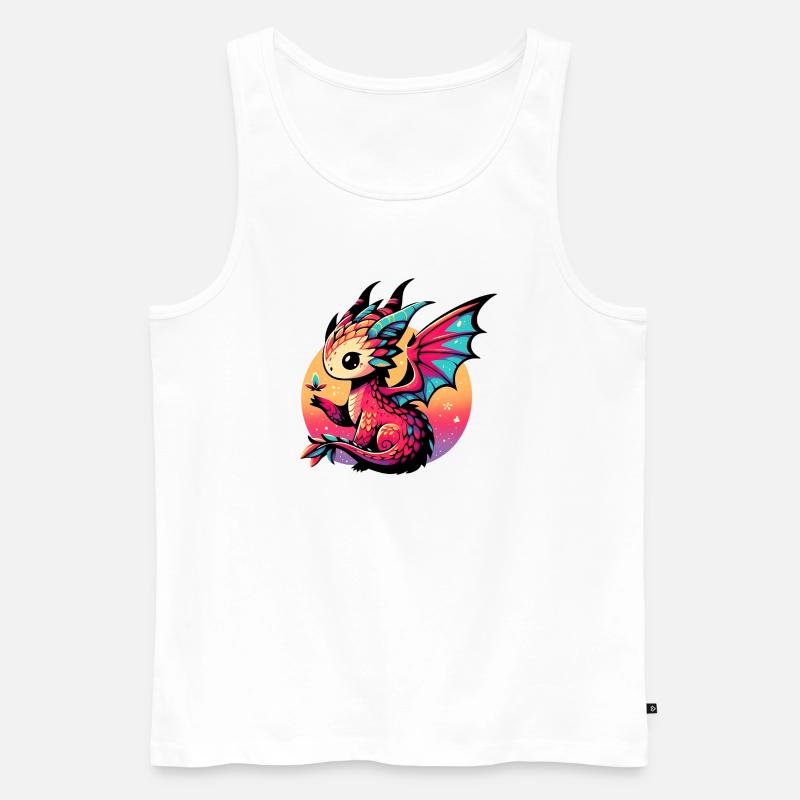 Drachen - Männer Premium Bio Tank Top - Weiß