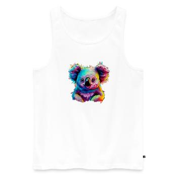 Koala - Men's Premium Organic Tank Top - white - Front - AI Model Male 178 light (178cm)