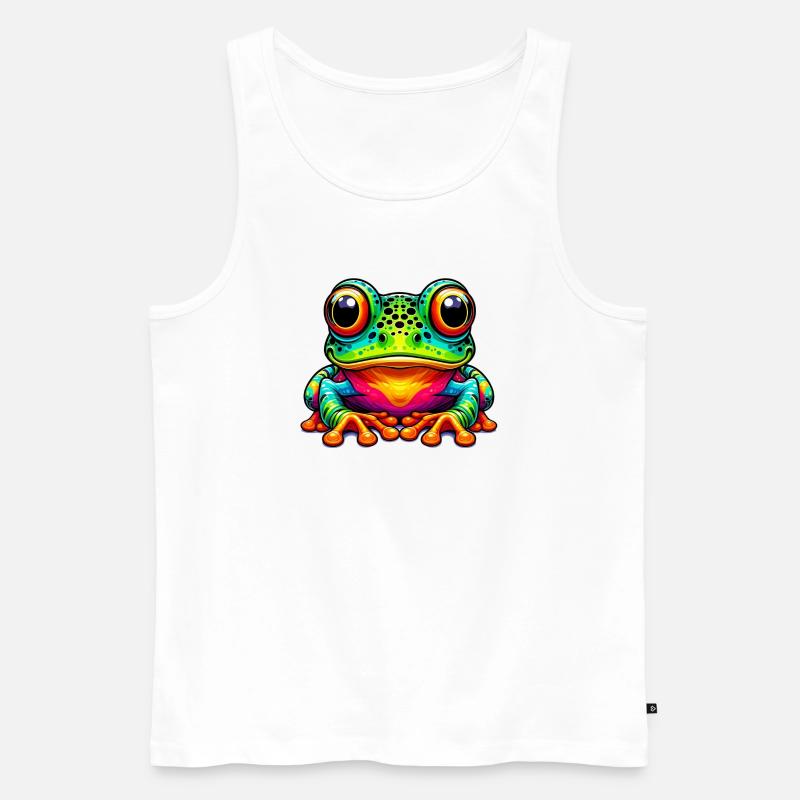 Frosch - Männer Premium Bio Tank Top - Weiß