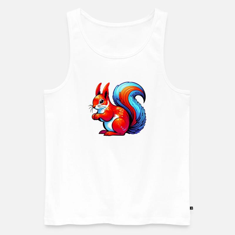 Eichhörnchen - Männer Premium Bio Tank Top - Weiß