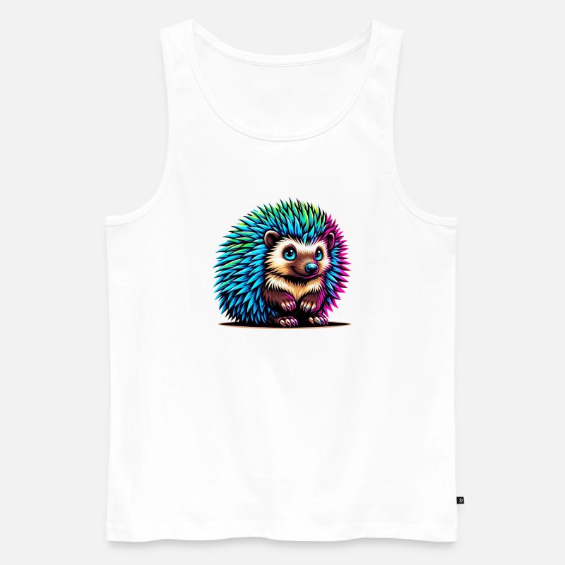 Igel - Männer Premium Bio Tank Top - Weiß