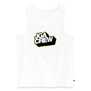 Bachelor Party Crew 3D-Typo 3C - Men's Premium Organic Tank Top - white - Front - Michal (187cm)
