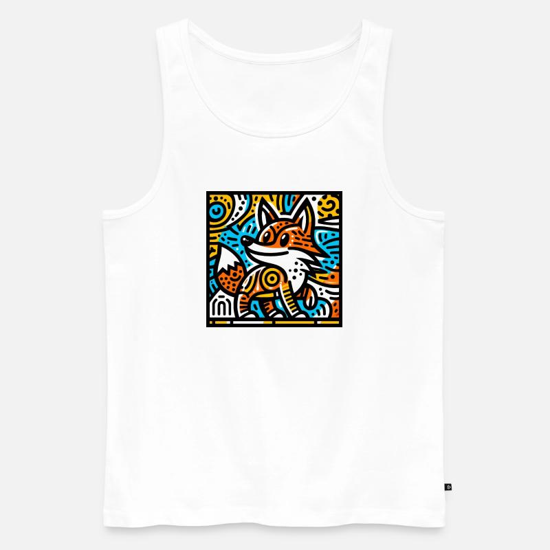 Fuchs - Männer Premium Bio Tank Top - Weiß
