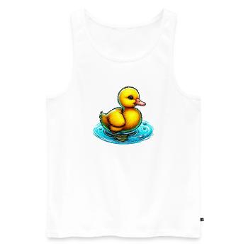 Entenküken Ente Ente Ente Ente - Männer Premium Bio Tank Top - Weiß - Vorne - AI Model Male 178 light (178cm)