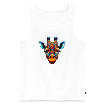 Girafe - Débardeur bio Premium Homme - blanc - Devant - Michal (187cm)