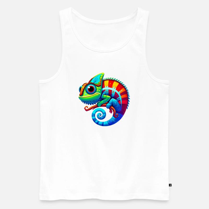 Chamäleon - Männer Premium Bio Tank Top - Weiß