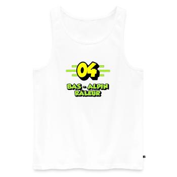 Grumbling Alpine Bottom - Men's Premium Organic Tank Top - white - Front - AI Model Male 178 light (178cm)