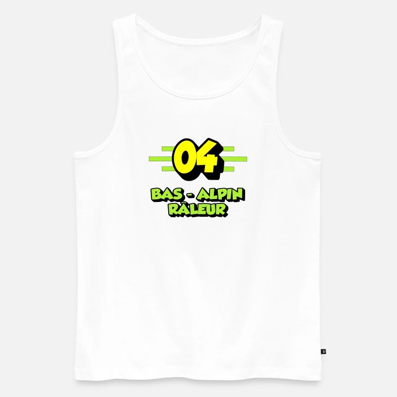 Grummelnder Alpenboden - Männer Premium Bio Tank Top - Weiß
