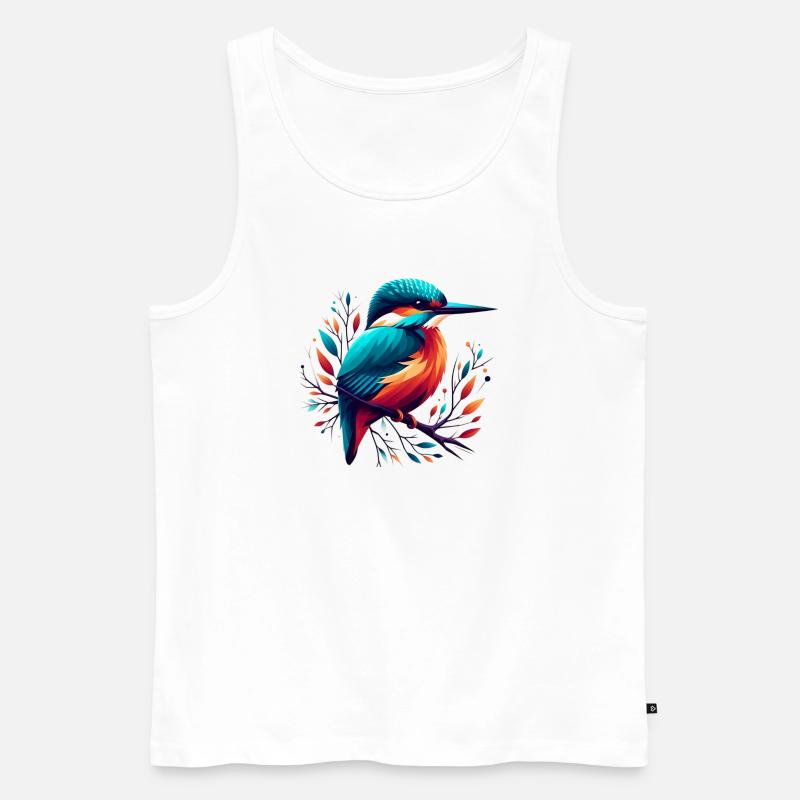 Eisvogel - Männer Premium Bio Tank Top - Weiß