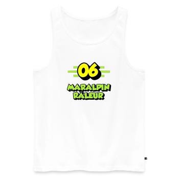 Complaining Maralpin - Men's Premium Organic Tank Top - white - Front - AI Model Male 178 light (178cm)